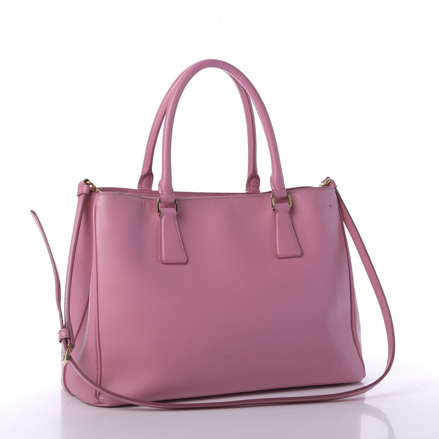 Saffiano Small Double Zip Galleria Tote Geranio