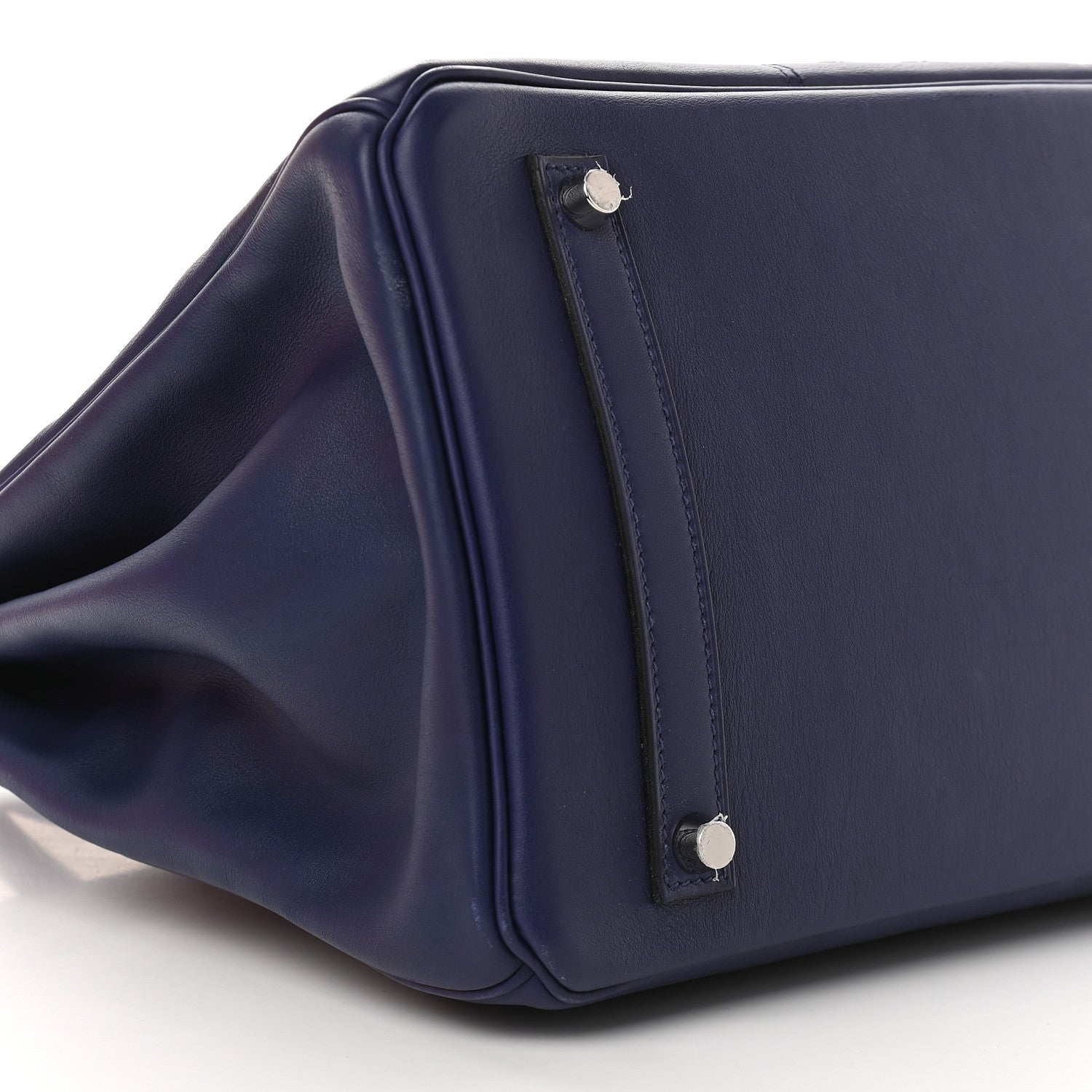 Hermes Swift Epsom Tressage Birkin 35 Bleu Encre Bleu Du Nord Gold 8 of 10