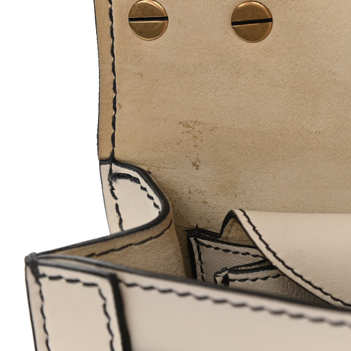 Calfskin J'Adior Chain Flap Bag Off White