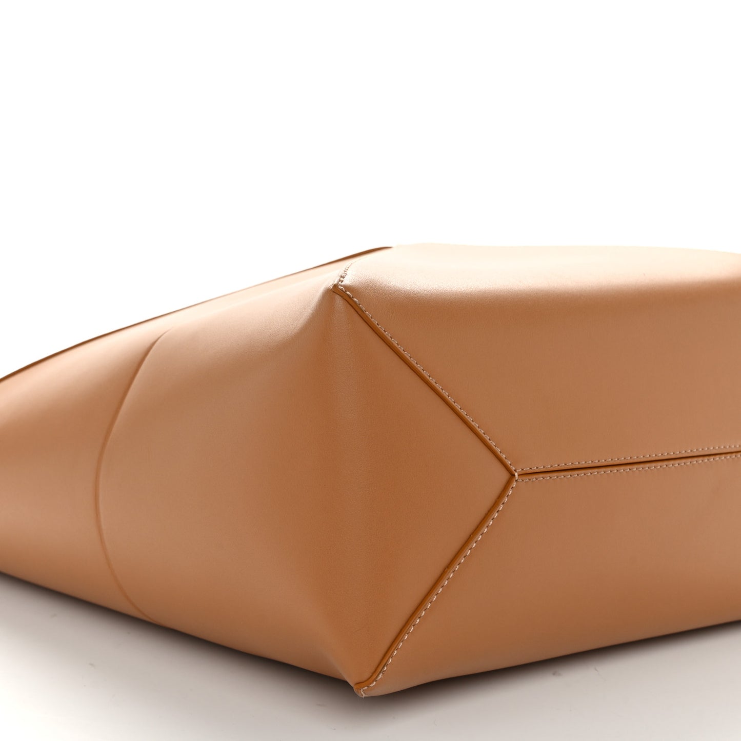 Shiny Calfskin Medium Puzzle Fold Tote Warm Desert