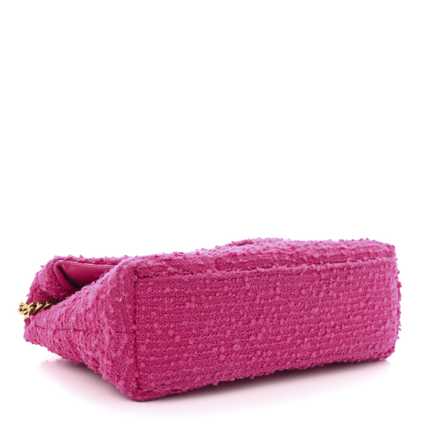 Boucle Tweed Quilted Toy Loulou Puffer Monogram Chain Satchel Magenta