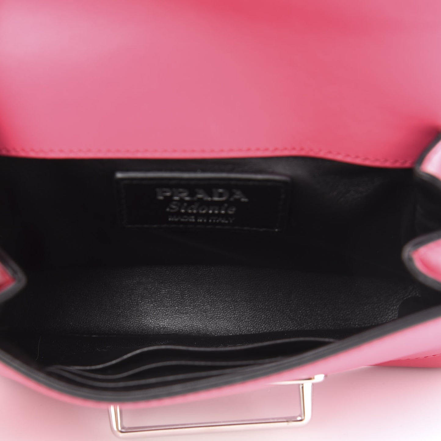 City Calfskin Small Sidonie Shoulder Bag Fuxia Black