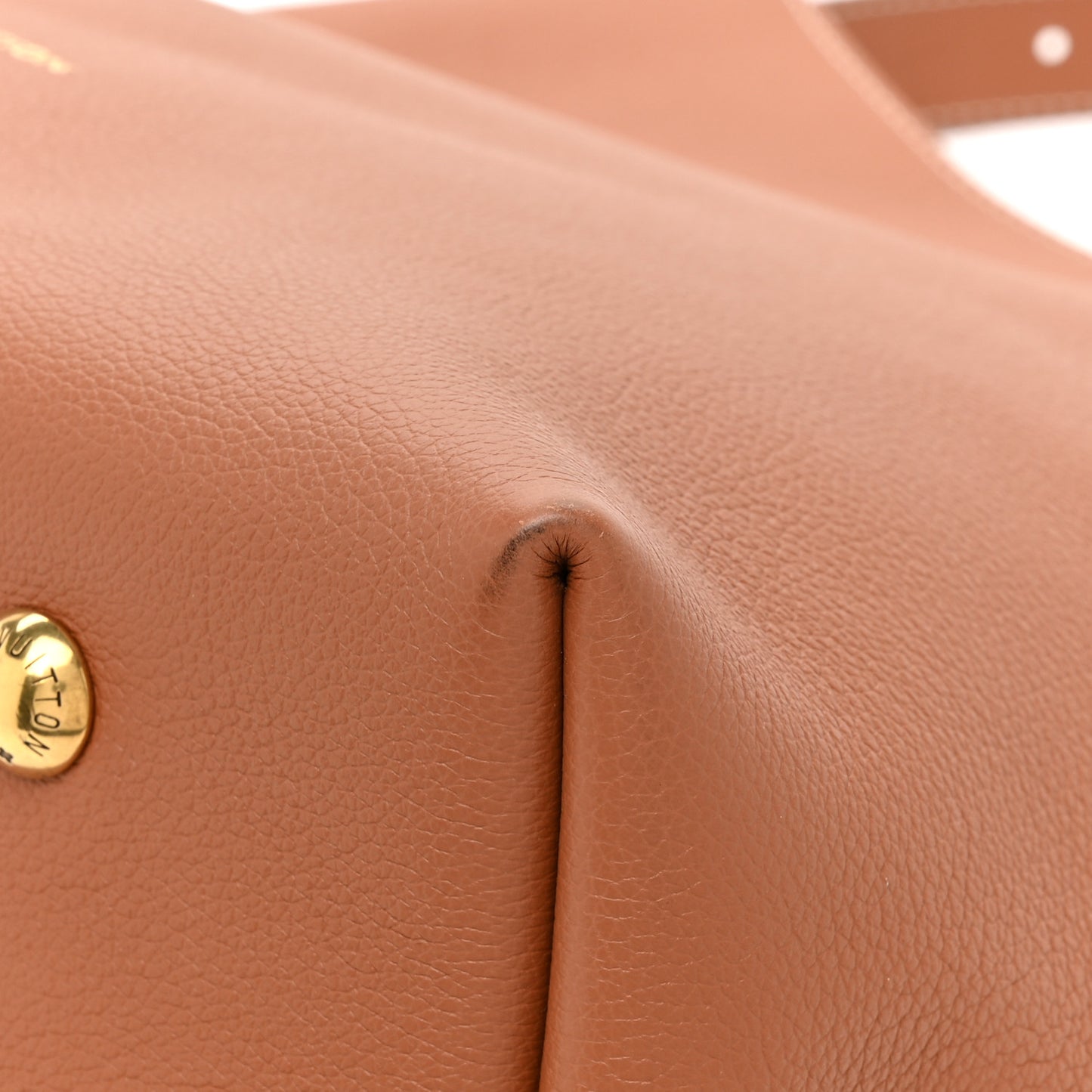 Grained Calfskin Low Key Hobo MM Cognac