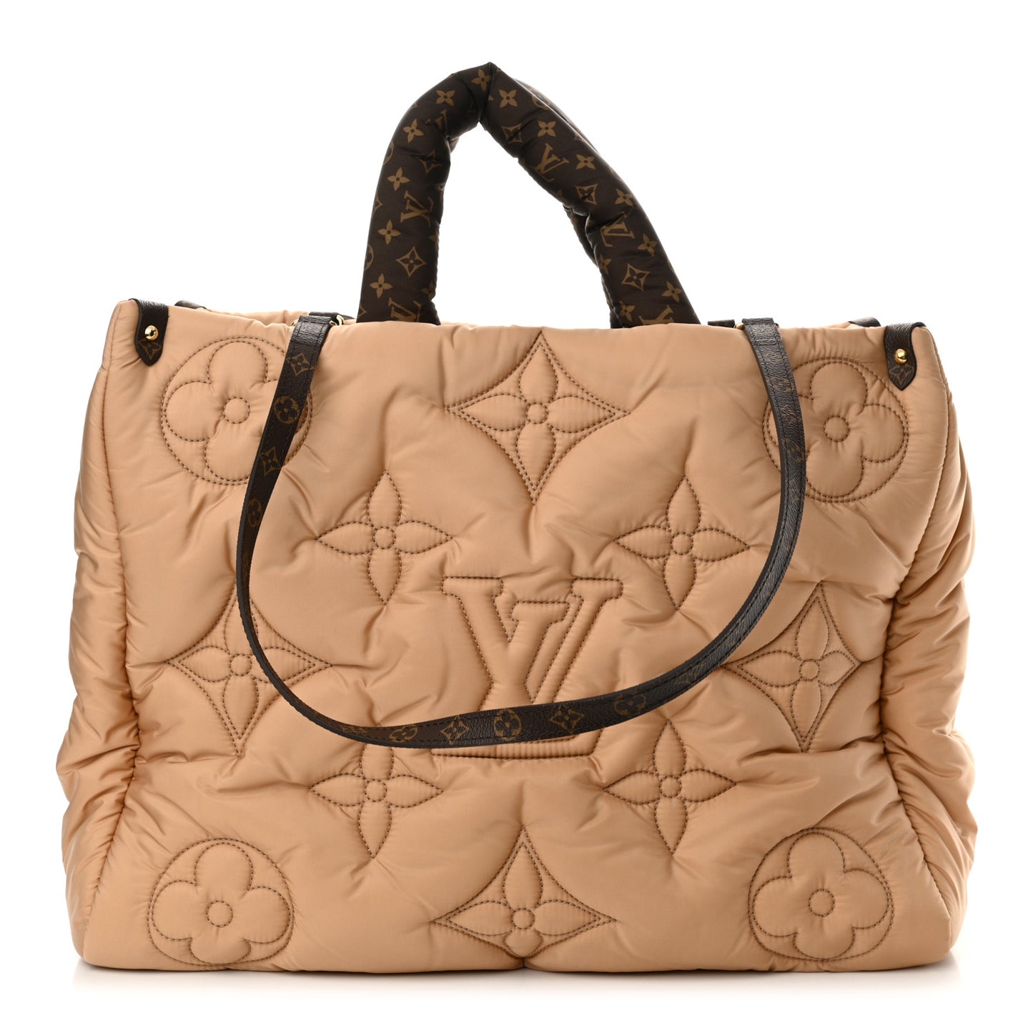 Econyl Monogram Pillow Giant Onthego GM Beige