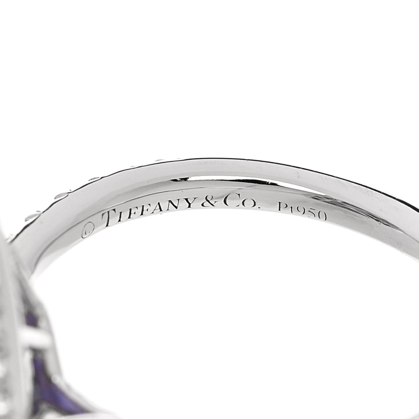 Platinum Diamond Tanzanite Soleste Pear Cut Ring 50 5.25