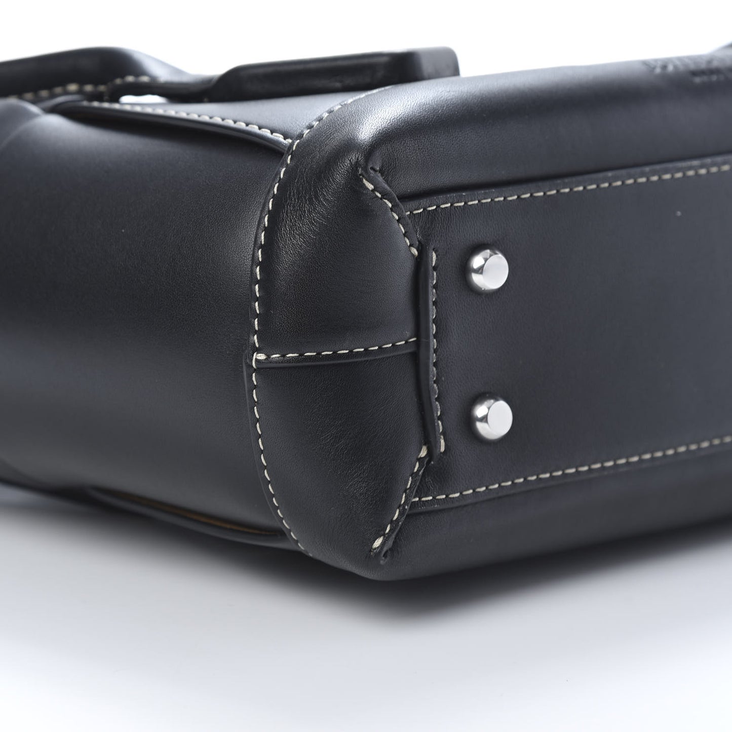 French Calfskin Maxi Intrecciato Small Arco Black