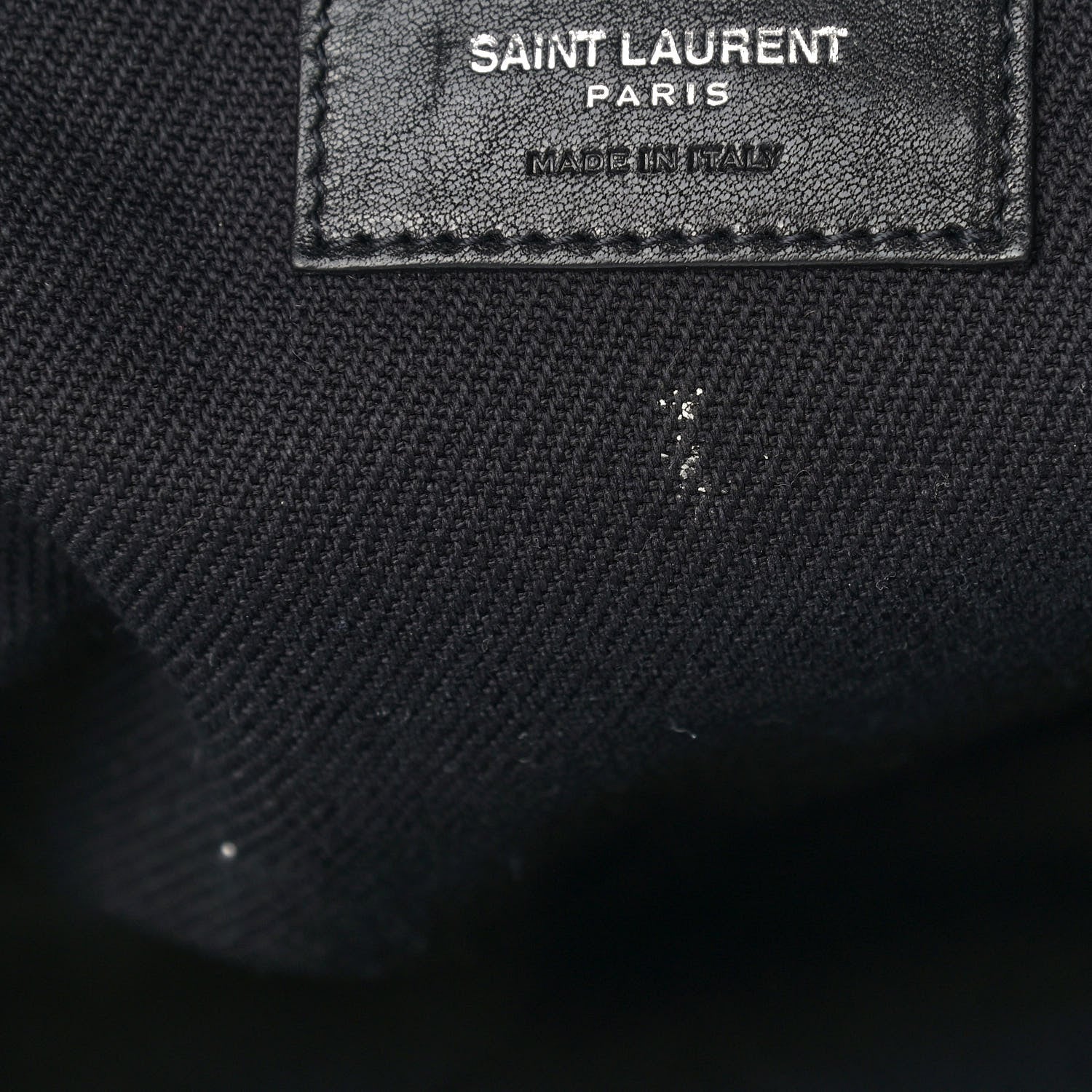 Saint Laurent Linen Calfskin Rive Gauche North South Tote Black 11 of 12