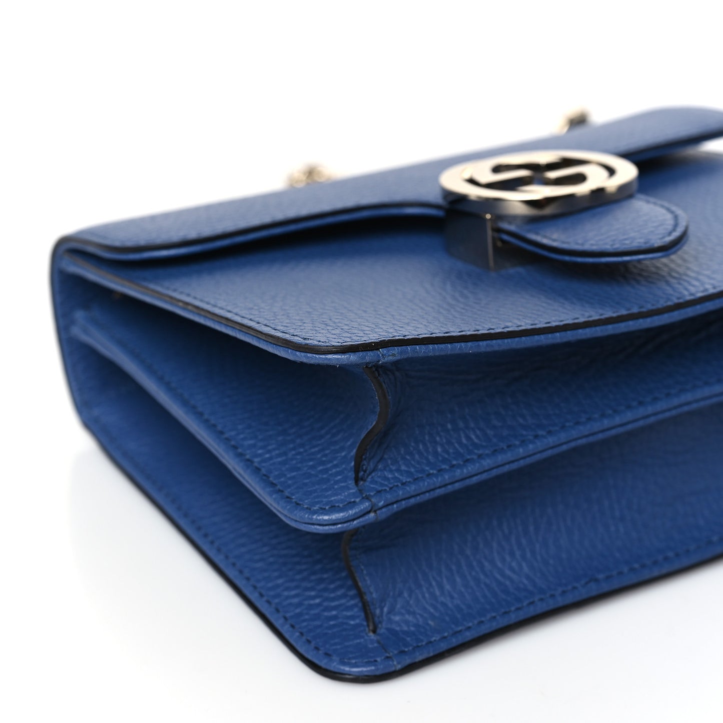 Dollar Calfskin Small Interlocking G Shoulder Bag Caspian