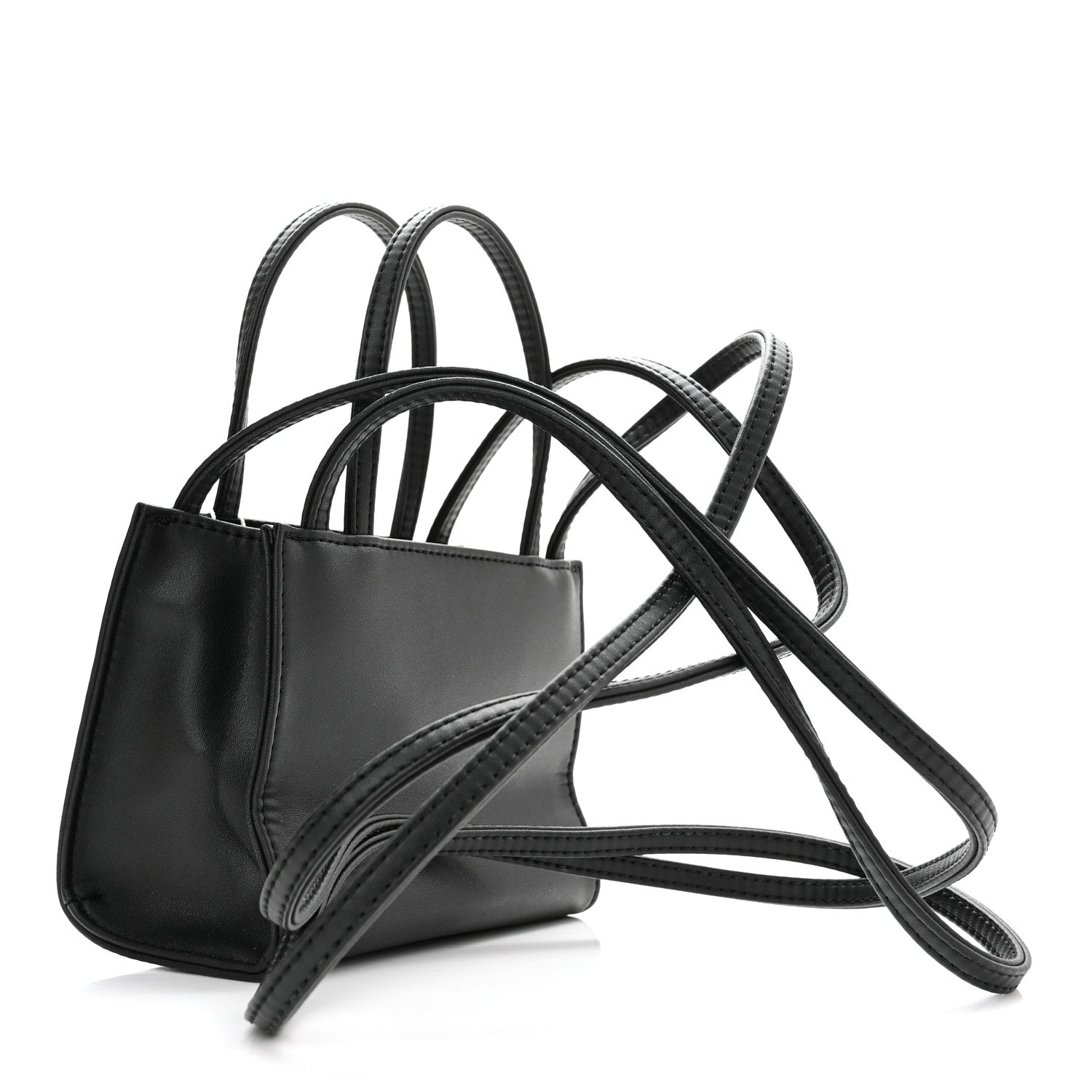 Telfar Vegan Leather Small Shopping Bag Black 3 of 11
