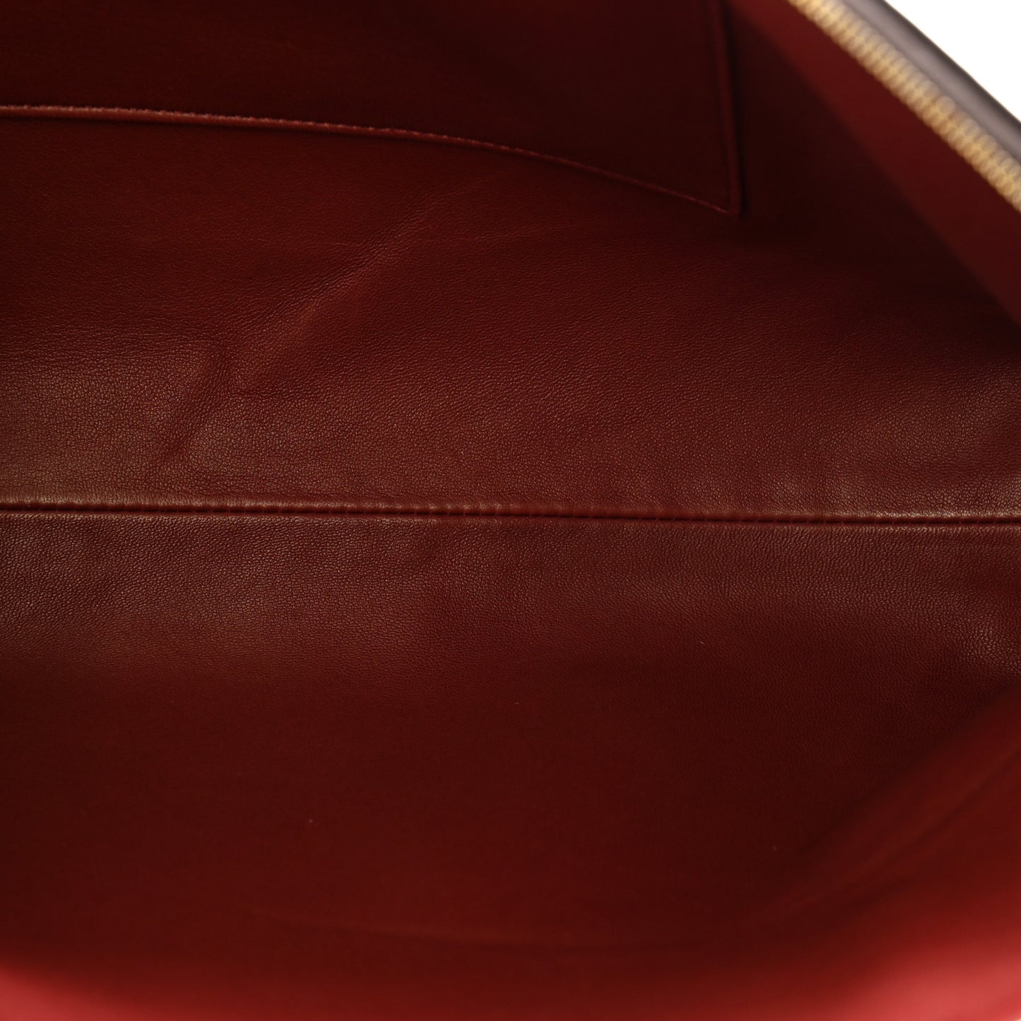 Polished Saddle Calfskin Ellie Clutch Burgundy