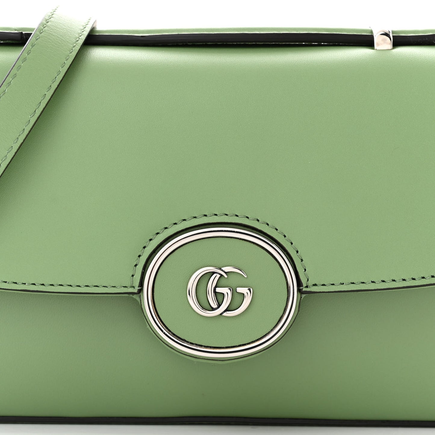 Calfskin Petite GG Mini Shoulder Bag Light Green