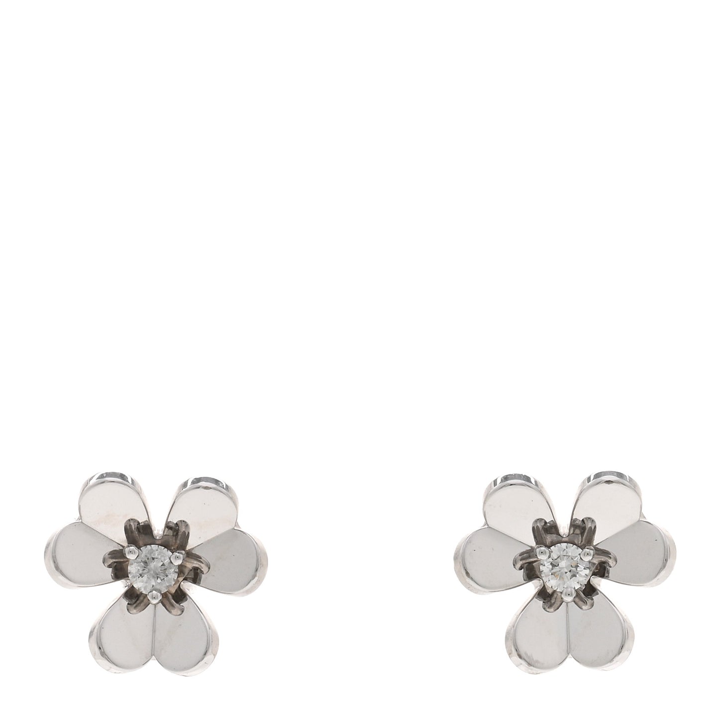 18K White Gold Diamond Mini Frivole Earrings