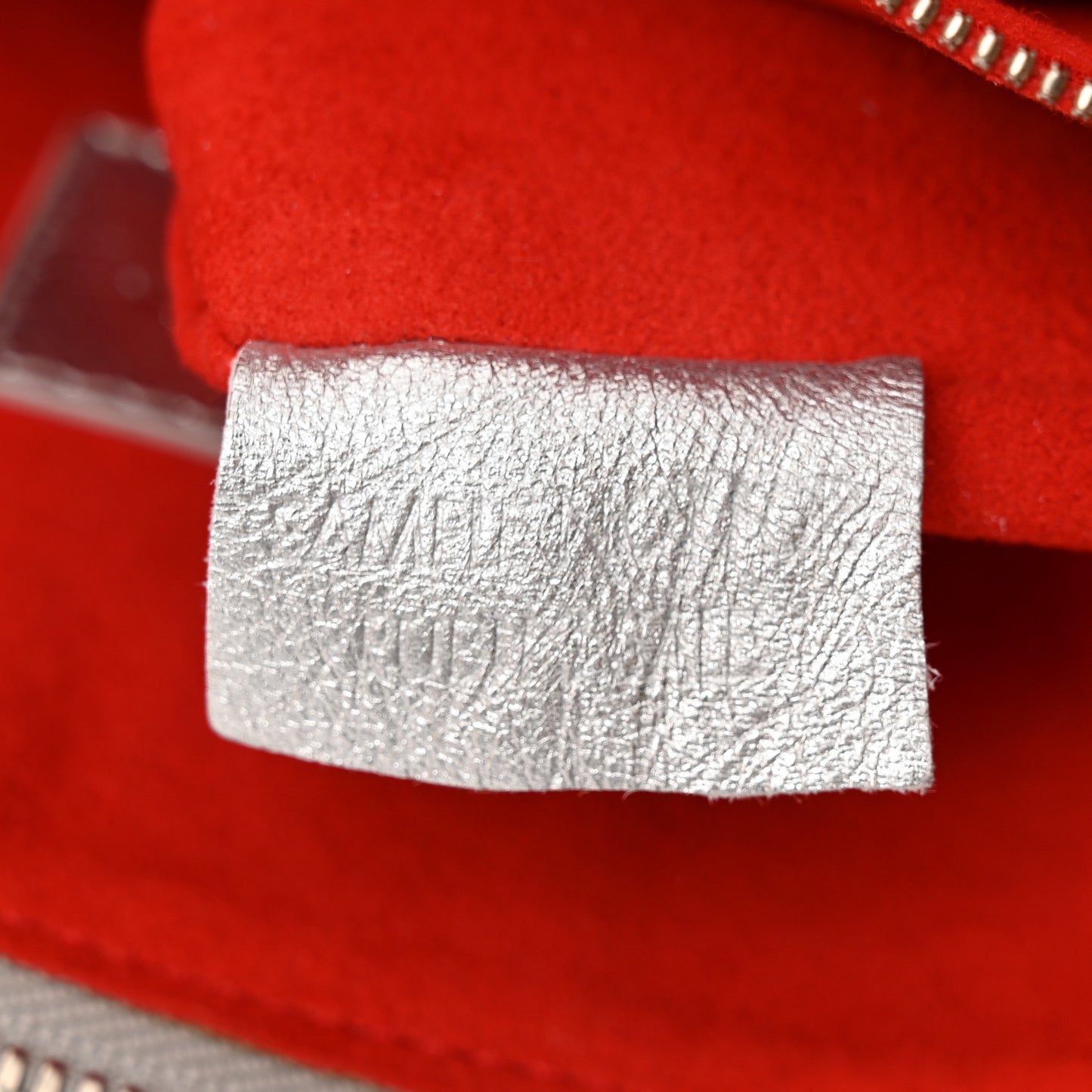 Metallic Lambskin Embossed Monogram Coussin PM Silver