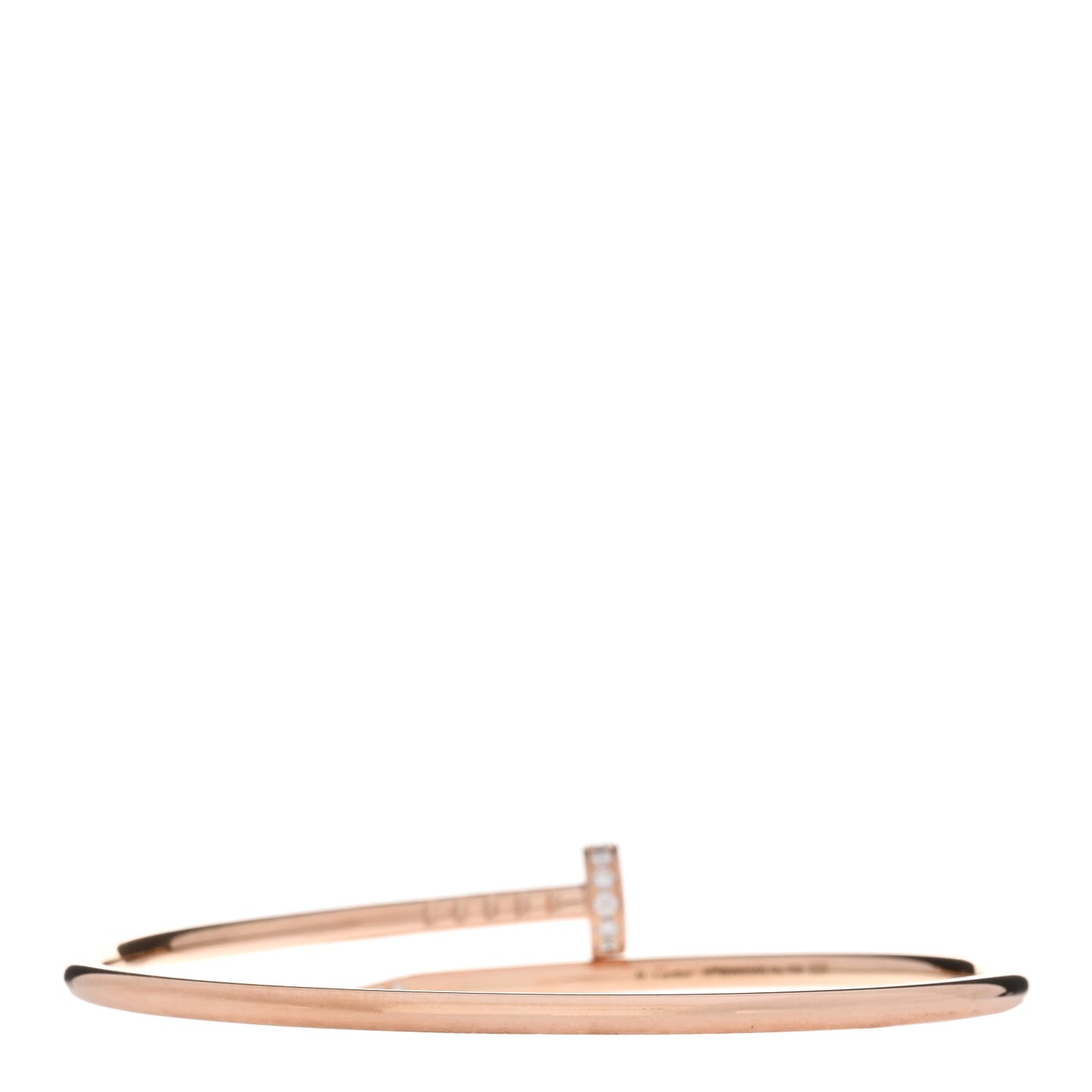 18K Pink Gold Diamond Small Juste Un Clou Bracelet 16