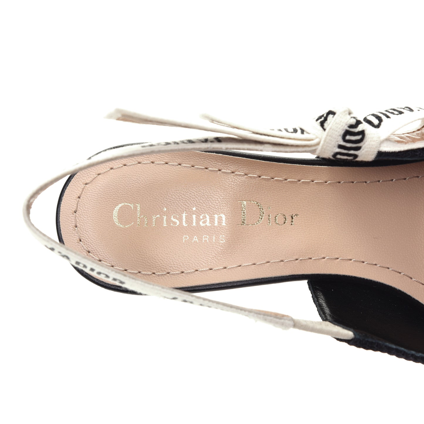 Technical Canvas Ribbon J Adior Slingback 65mm Pumps 35 Black