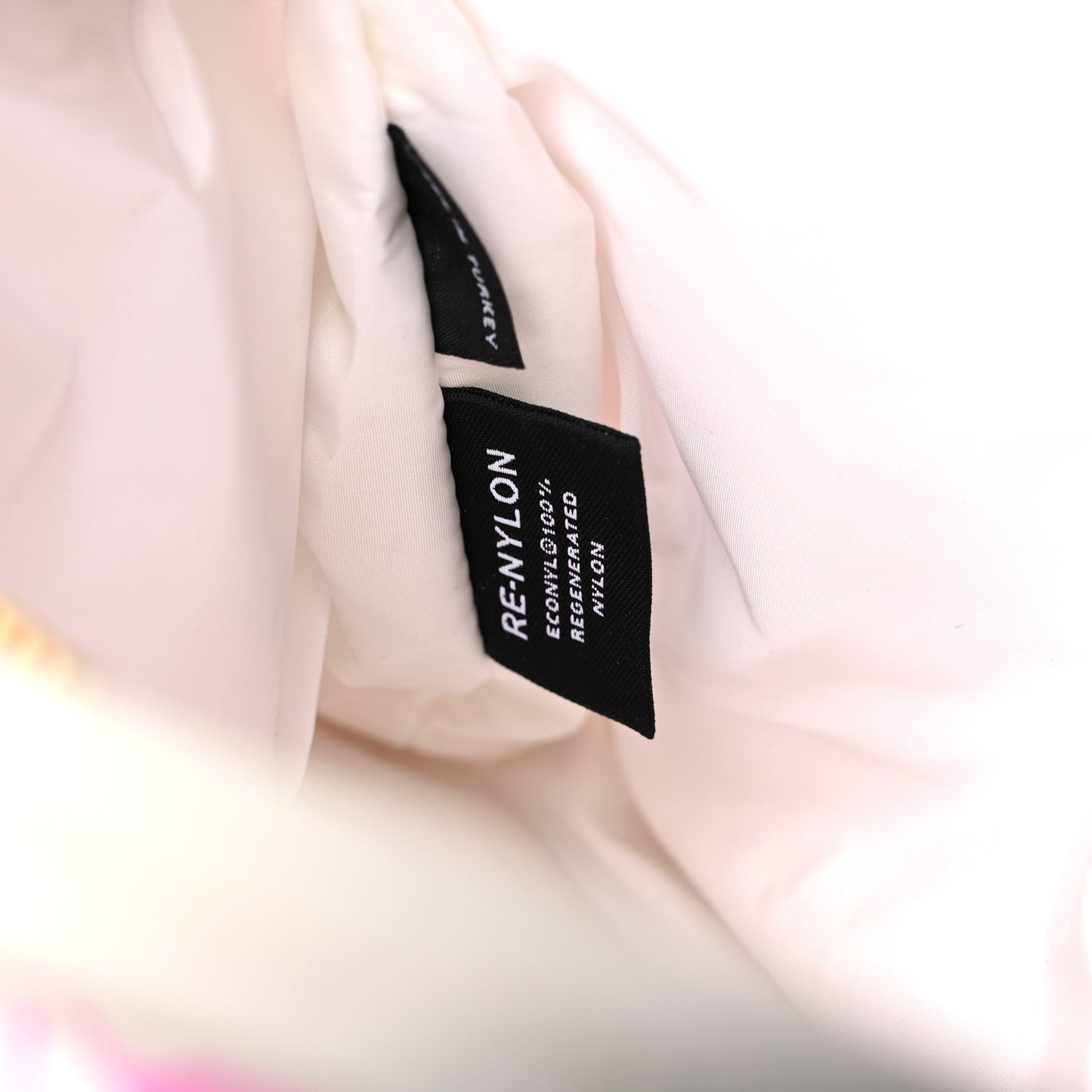 Nylon Floral Print Shoulder Bag Pink