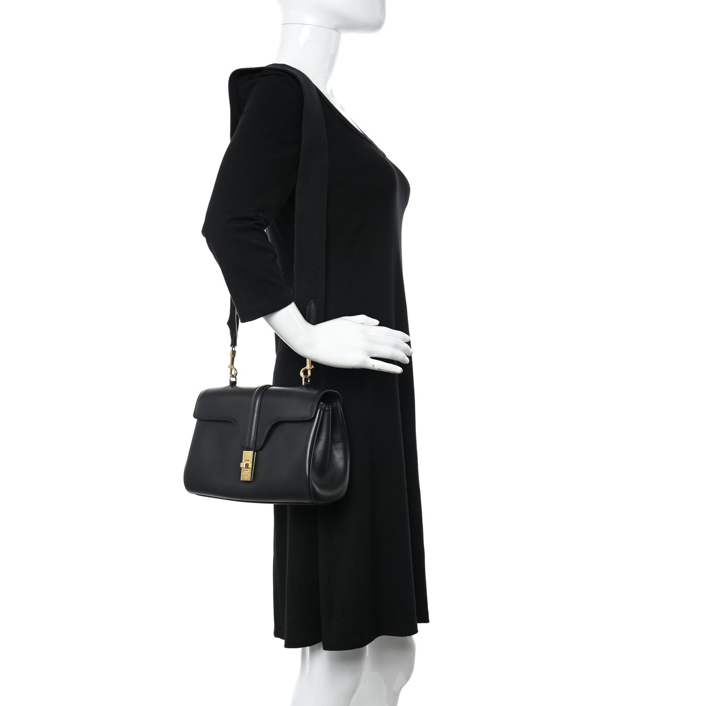 Smooth Calfskin Teen 16 Crossbody Bag Black