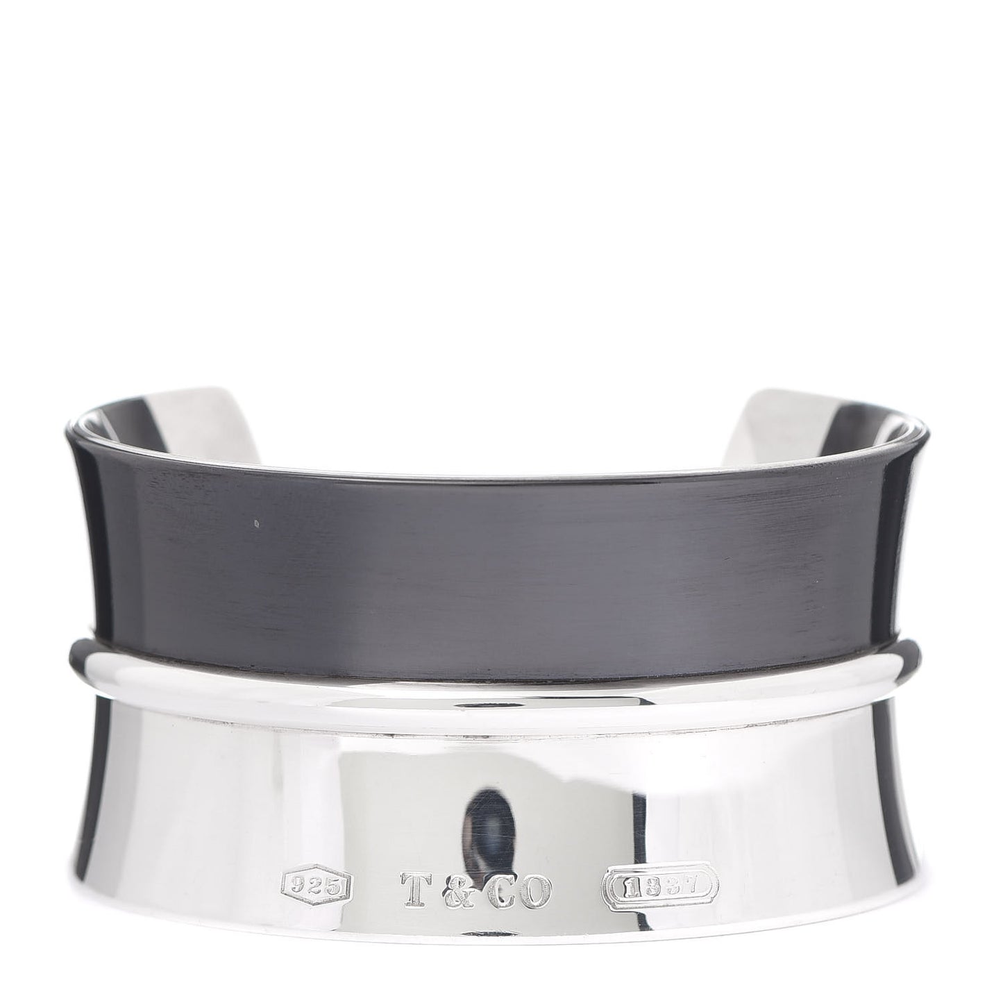 Sterling Silver Titanium 1837 Wide Cuff Bracelet