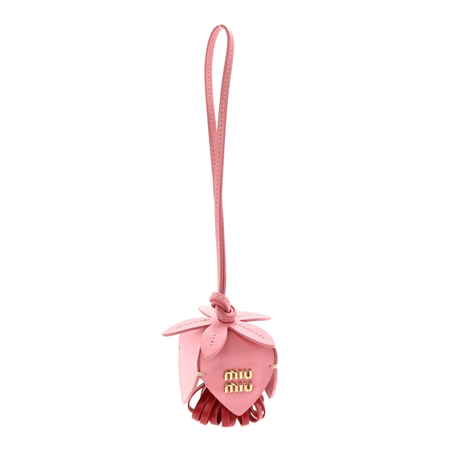 Miu Miu Calfskin Trick Bag Charm Pink Red 1799142 – FASHIONPHILE
