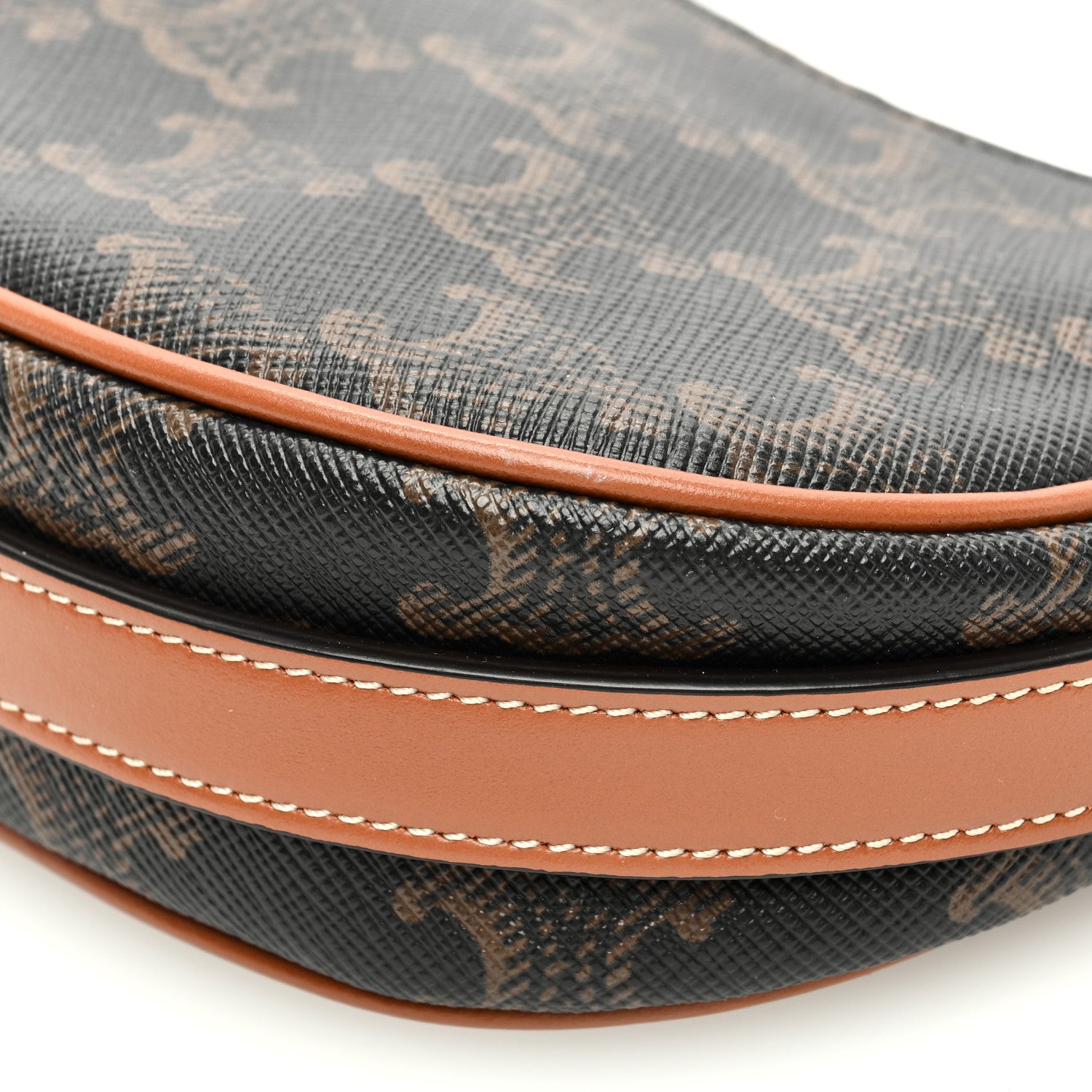 Celine Canvas Calfskin Mini Ava Triomphe Shoulder Bag Tan 10 of 10