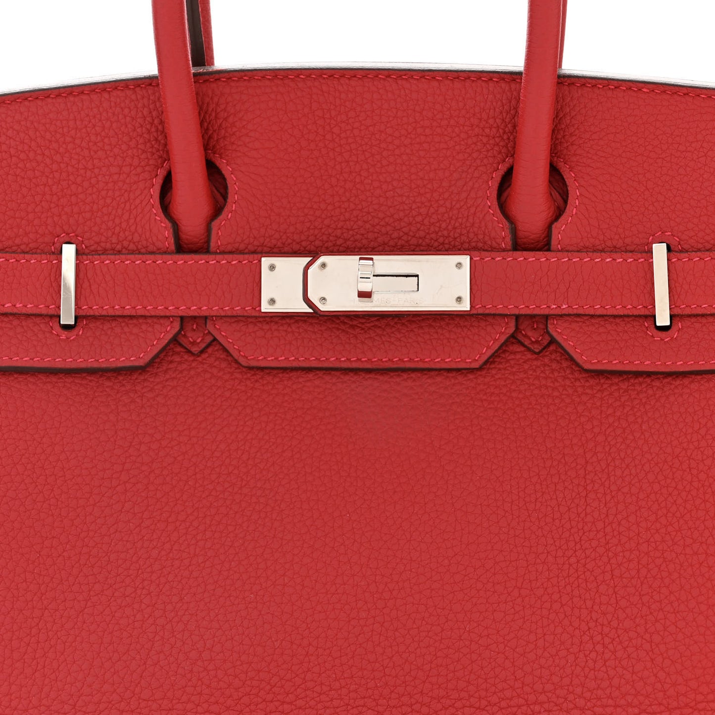 Taurillon Clemence Birkin 30 Rouge Piment