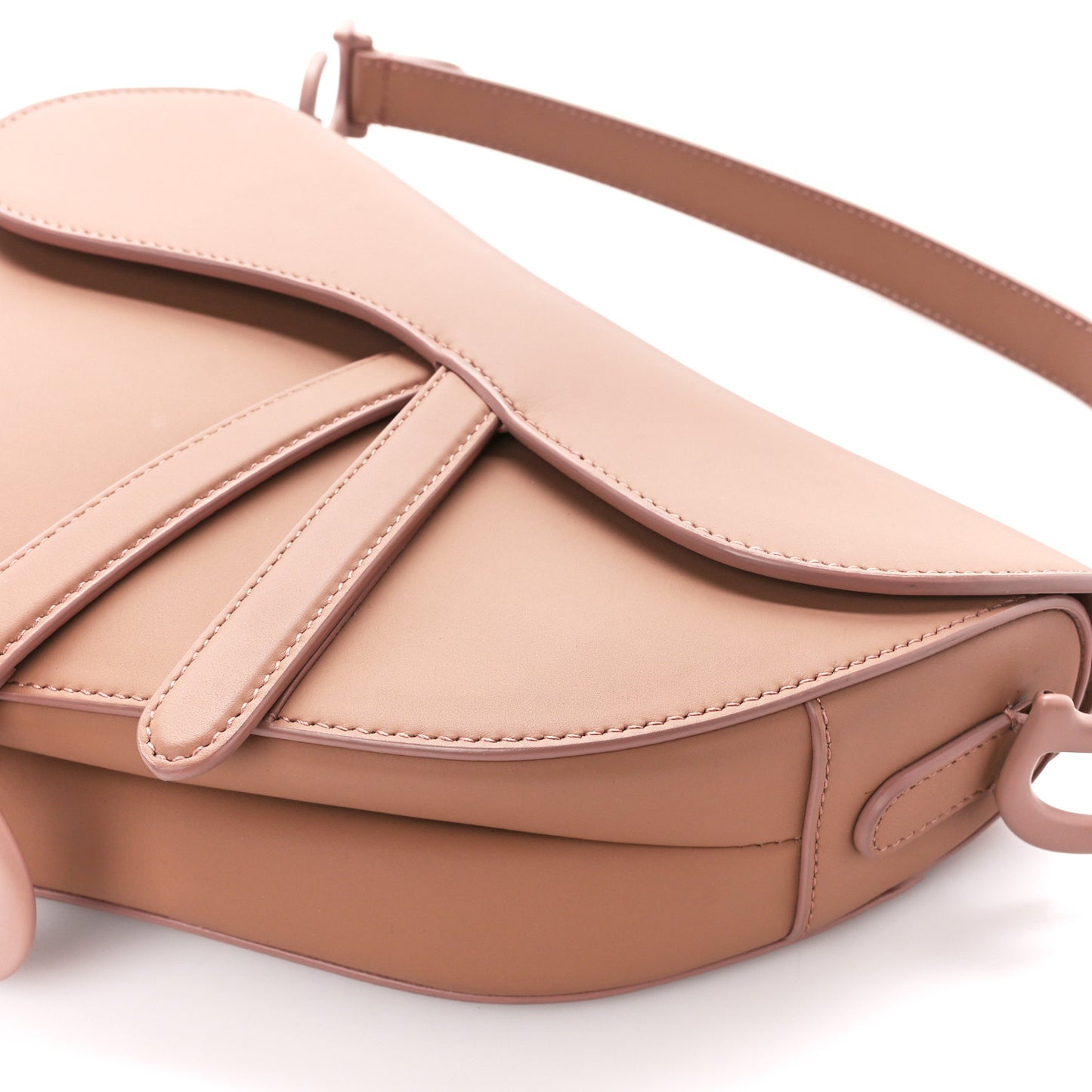 Ultra Matte Calfskin Saddle Bag Blush