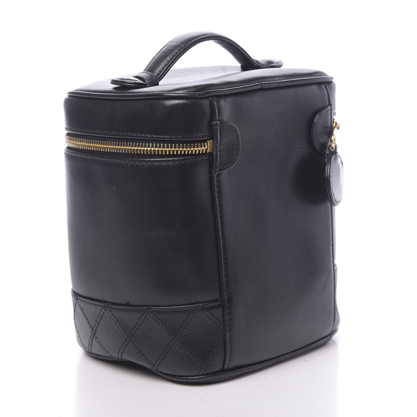 Lambskin Vanity Cosmetic Case Black