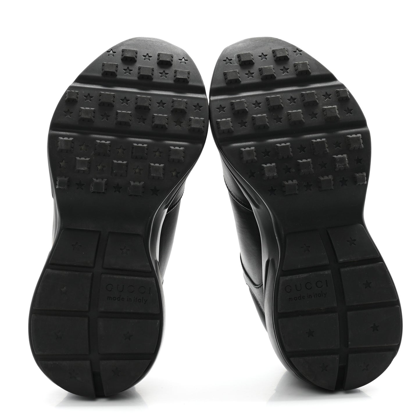 Dali Soft Calfskin Cut Out Interlocking G Womens Rhyton Sneakers 37 Black Ivoire