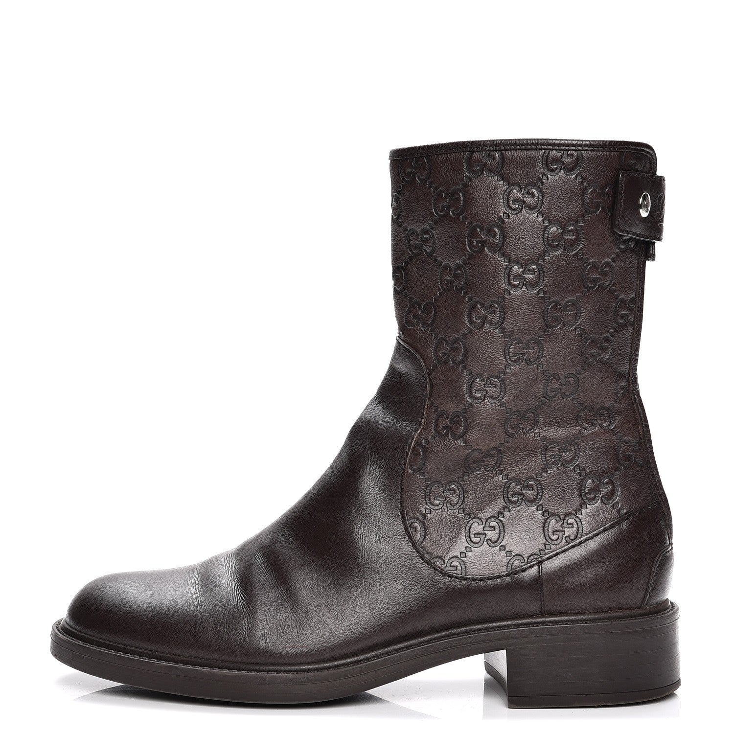 Gucci Guccissima Short Zip Boots 38 Dark Brown 208380 – FASHIONPHILE