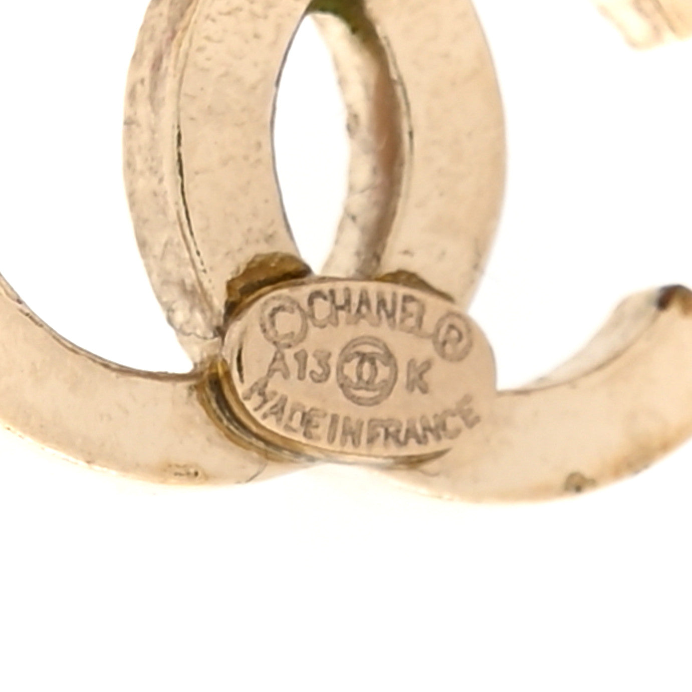 Chanel Crystal CC Earrings Gold 4 of 6