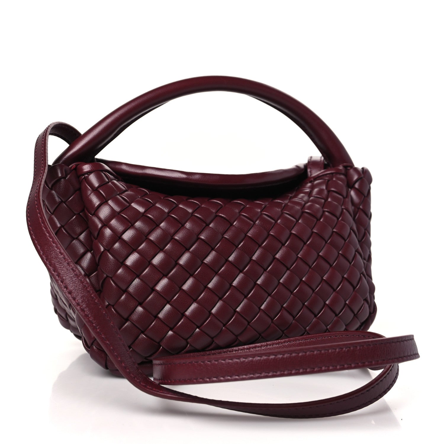 Bottega Veneta Nappa Intrecciato Small Cobble Top Handle Bag Barolo 3 of 9