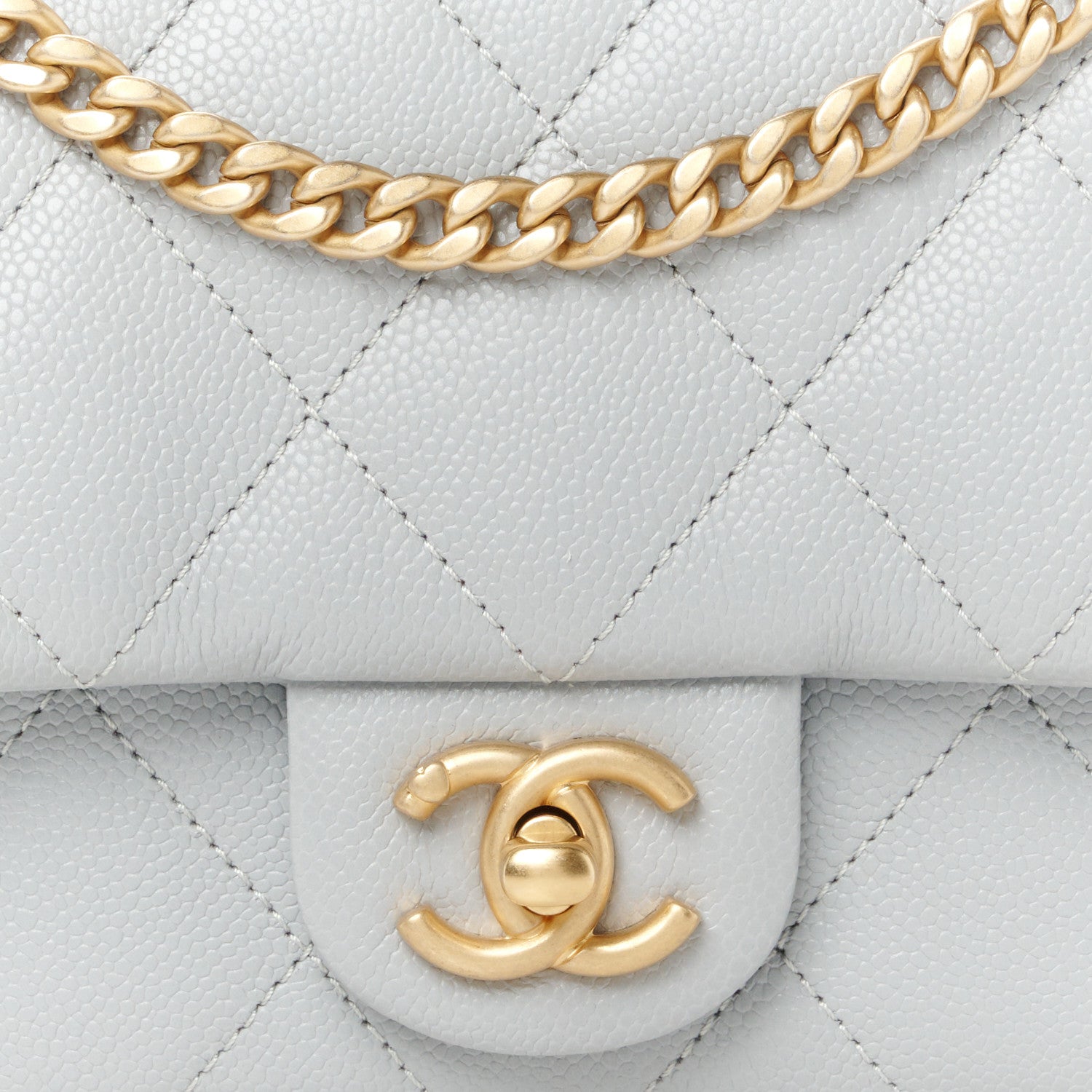 Chanel Caviar Quilted Mini Sweetheart Flap Grey 9 of 12