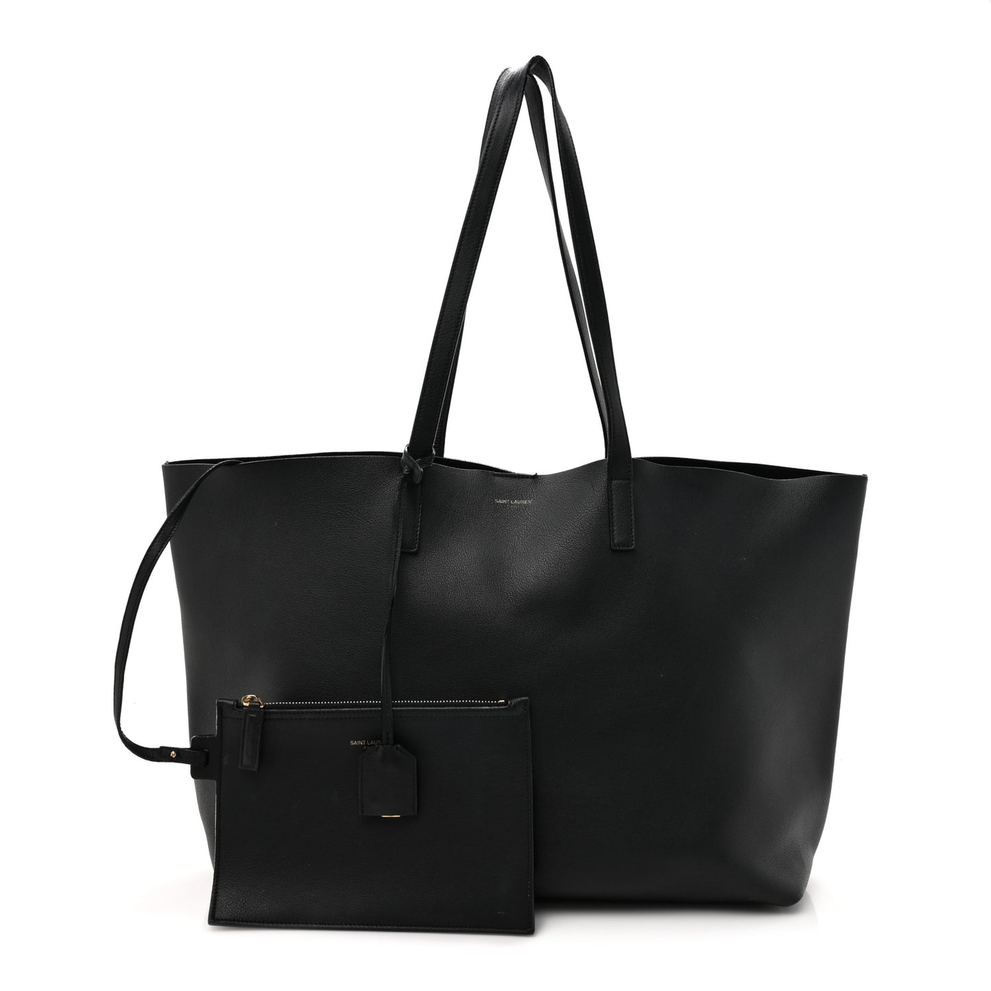 Calfskin Large Shopping Tote Black