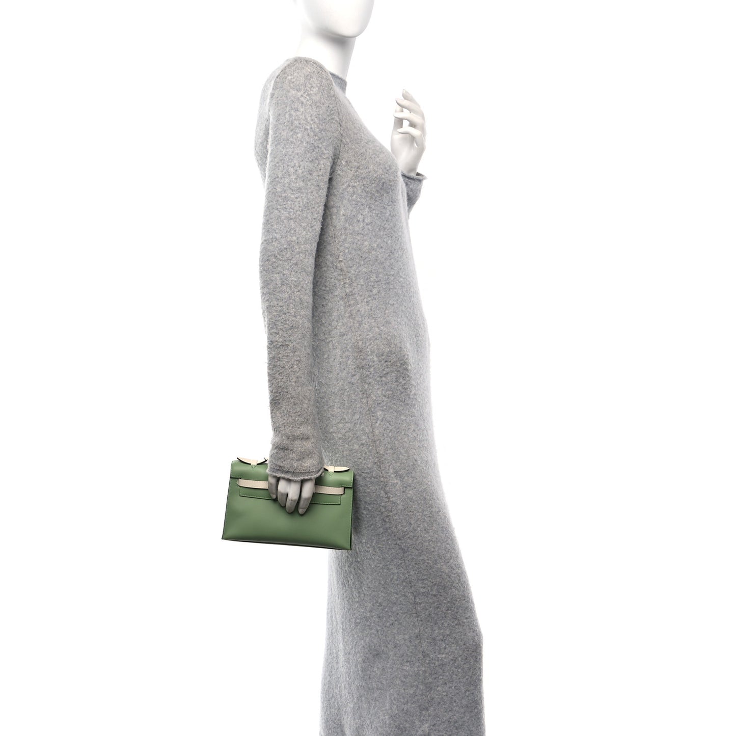 Swift Horseshoe Kelly Pochette Clutch Vert Criquet Nata