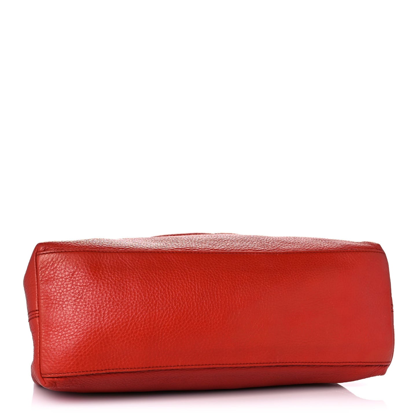 Pebbled Calfskin Medium Soho Chain Shoulder Bag Tabasco Red