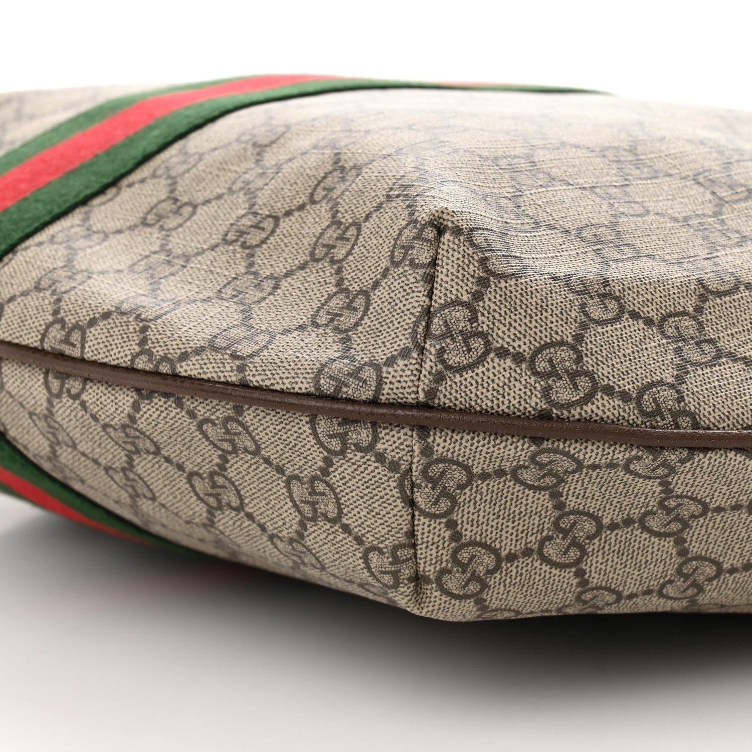 Gucci GG Supreme Monogram Web Ophidia Half Moon Hobo Brown 10 of 11