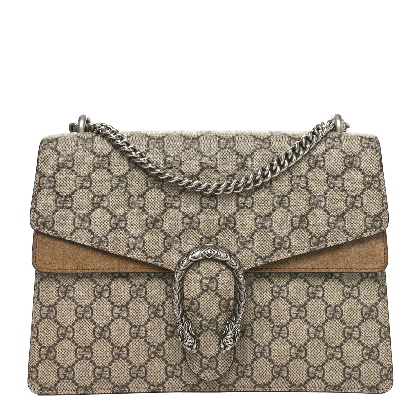 GG Supreme Monogram Medium Dionysus Shoulder Bag Taupe