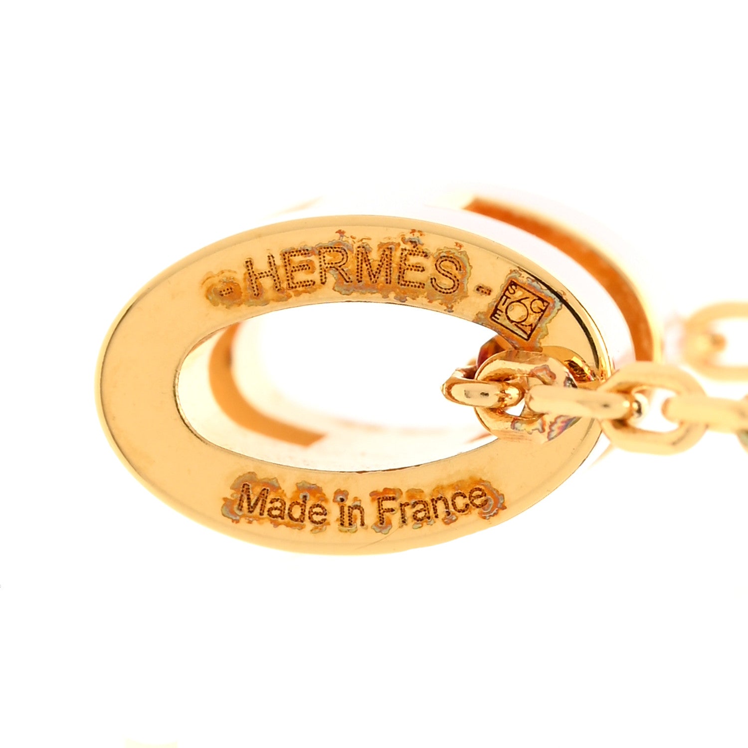 Hermes Lacquered Gold Mini Pop H Pendant Necklace Rose Dragee 6 of 8