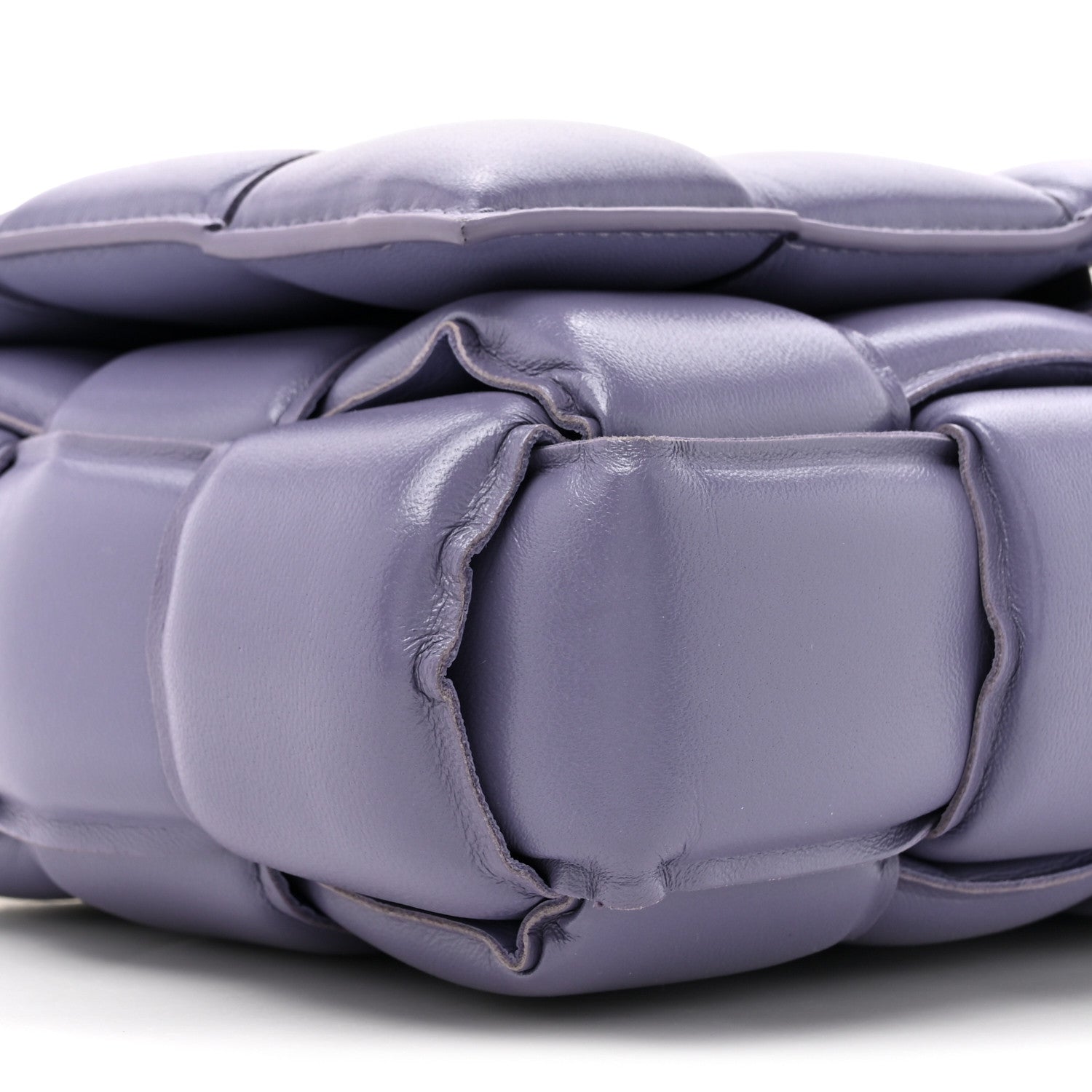 Bottega Veneta Lambskin Maxi Intreccio Padded Chain Cassette Crossbody Bag Lavender 10 of 12