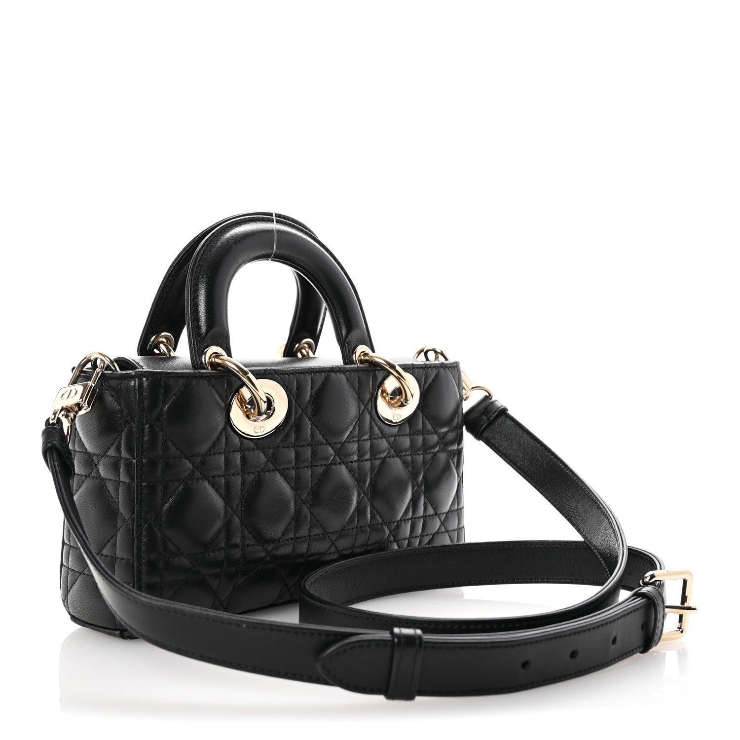 Christian Dior Lambskin Cannage Small Lady D-Joy Black 3 of 9