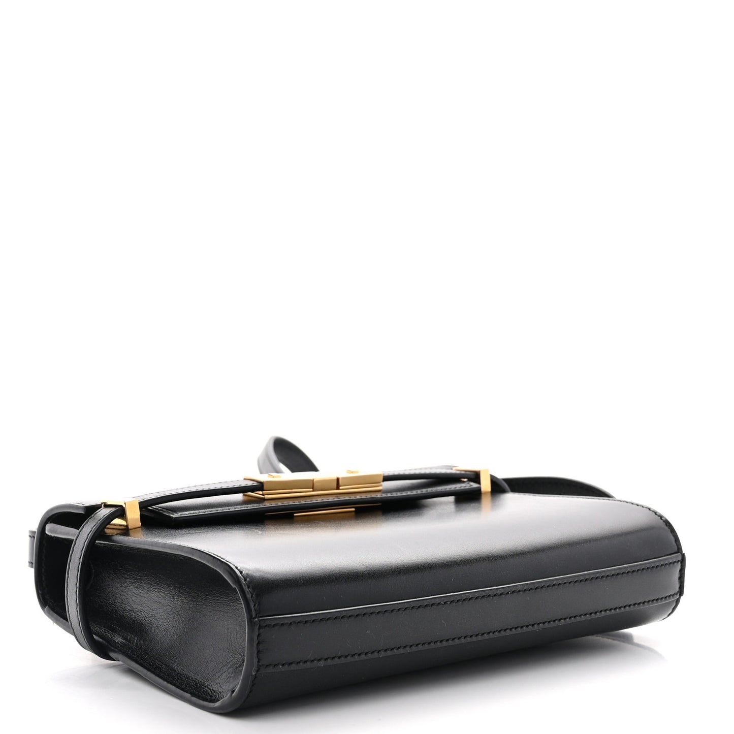 Smooth Calfskin Mini Manhattan Shoulder Bag Black
