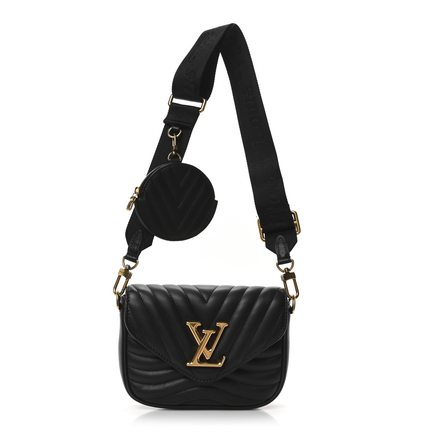 Louis Vuitton Calfskin New Wave Multi Pochette Black 1746193