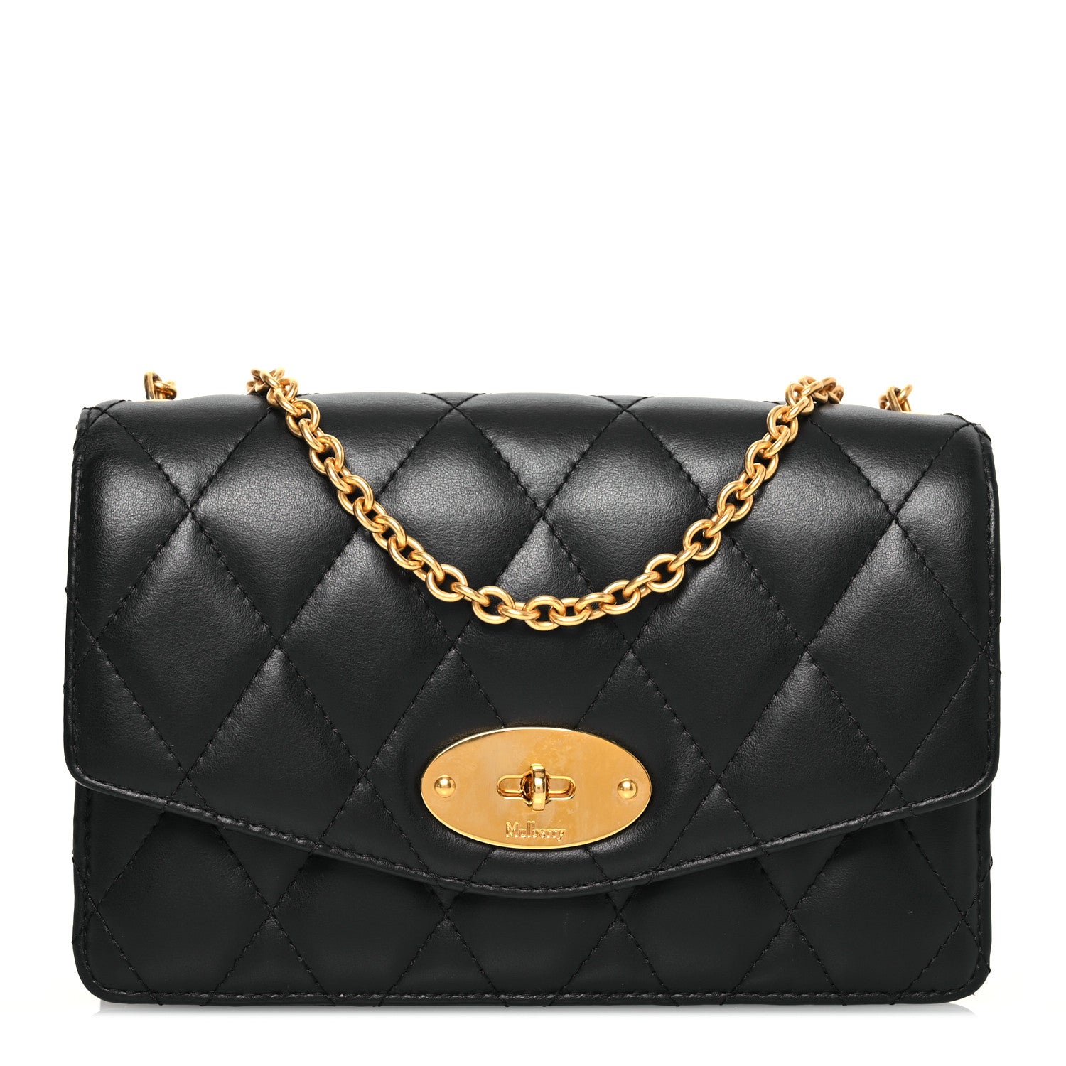 Mulberry Smooth Calfskin Quilted Small Darley Shoulder Bag Black 1 of 13