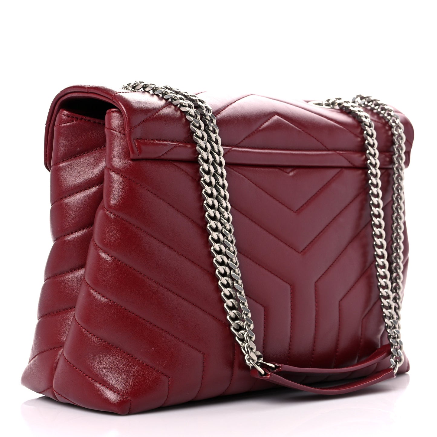 Calfskin Y Quilted Monogram Medium Loulou Chain Satchel Palissandre