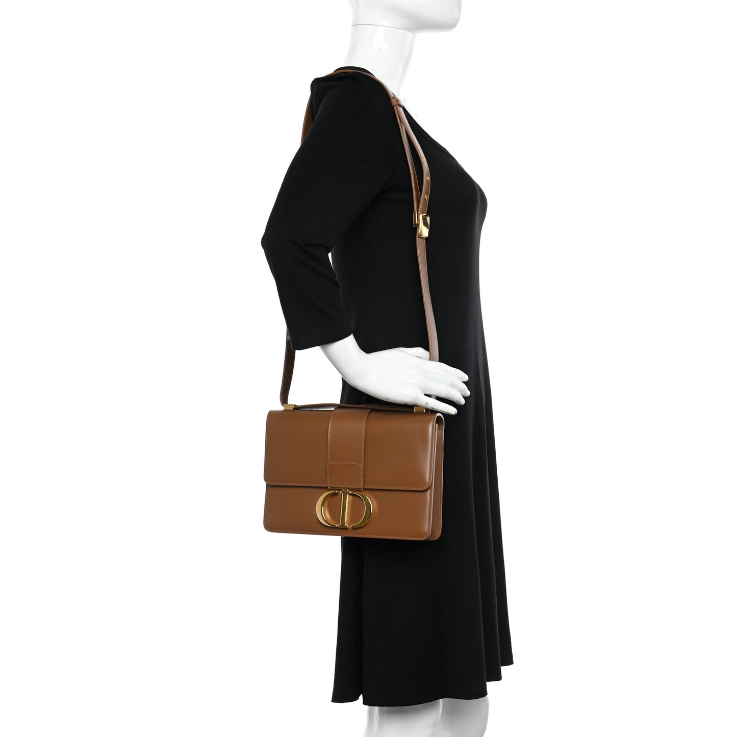 Smooth Calfskin 30 Montaigne Flap Bag Brown