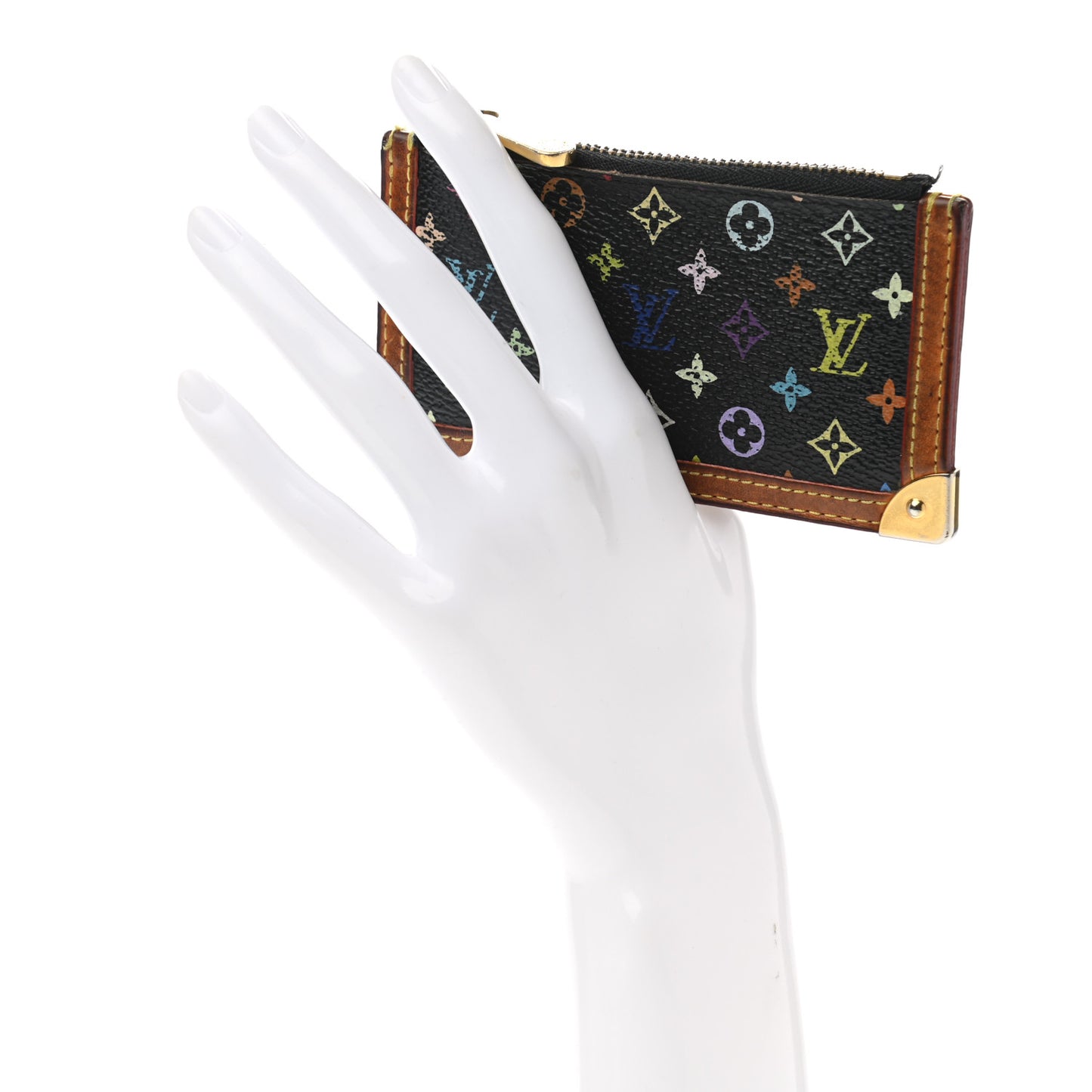 Monogram Multicolor Key Pouch Black