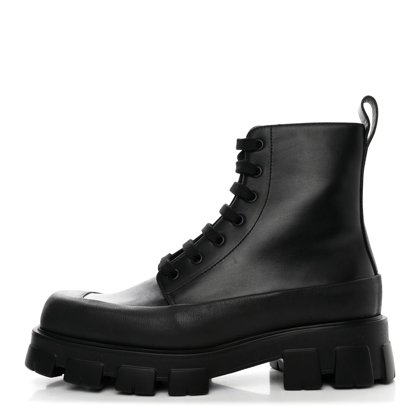 Vitello Mens Lug Sole 45mm Combat Boots 9 Black