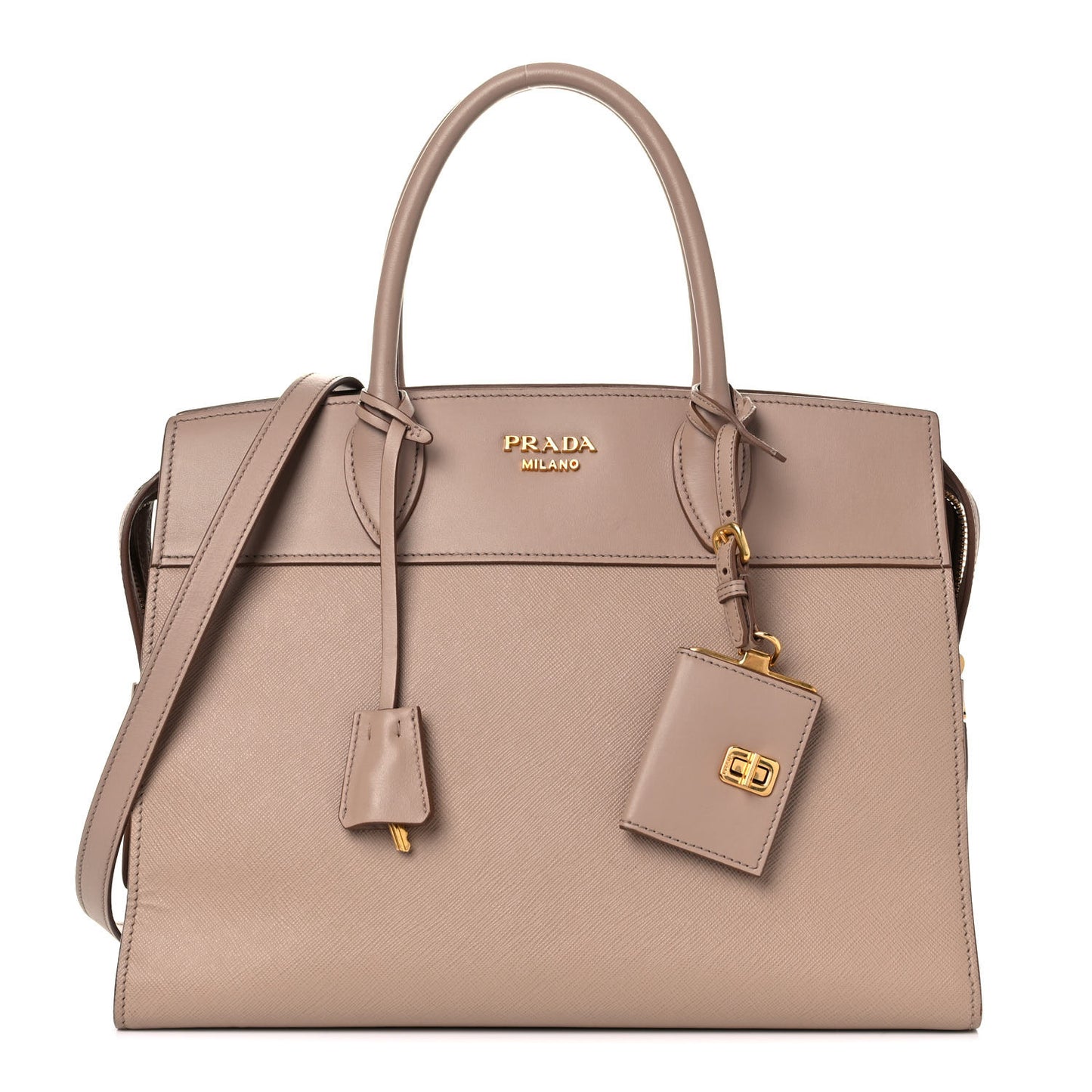 Saffiano City Calfskin Medium Esplanade Cammeo
