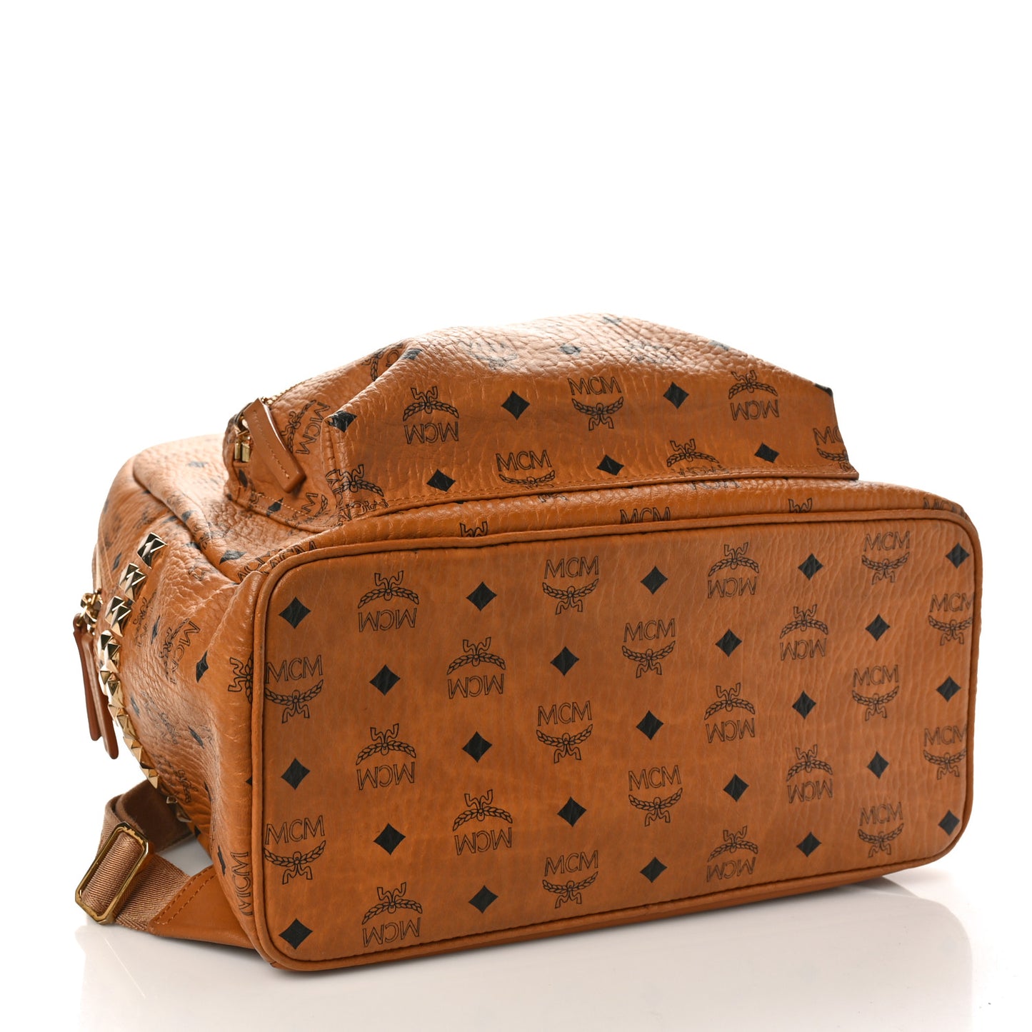 Visetos Medium Side Studs Stark Backpack Cognac