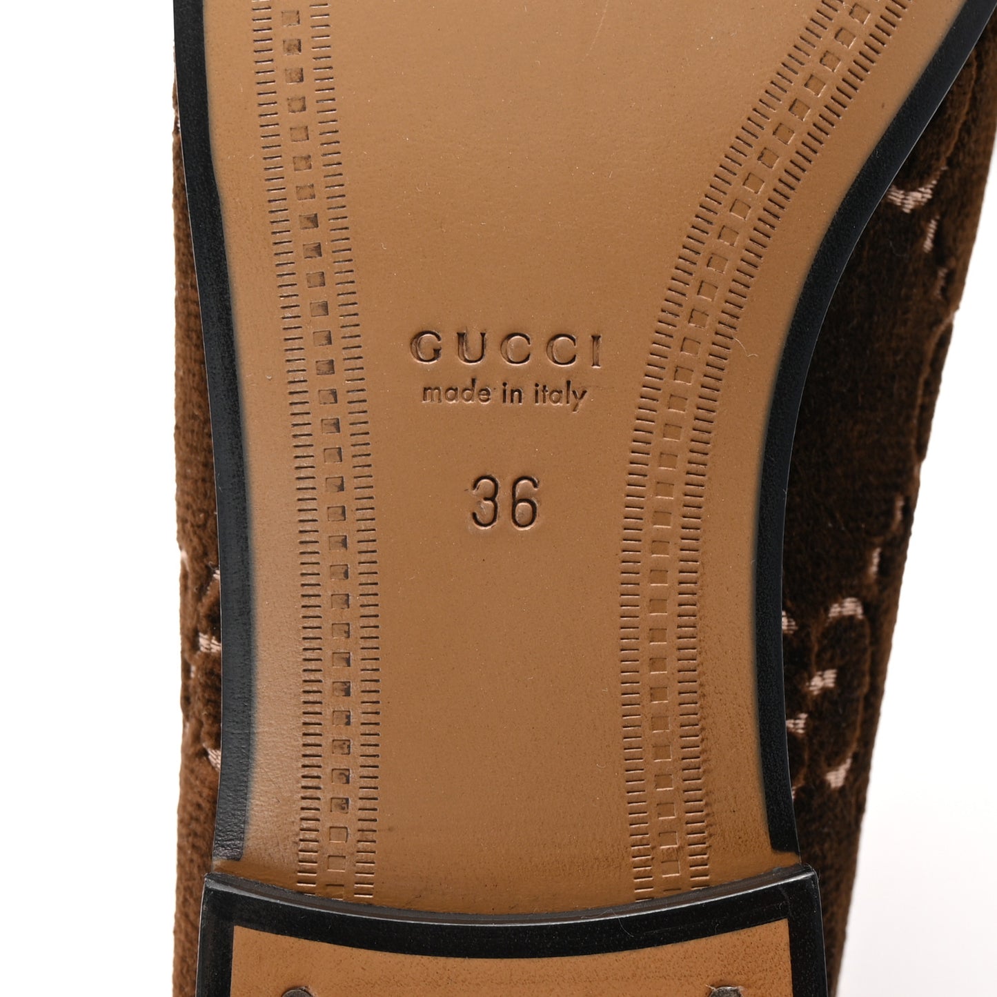 Velvet GG Monogram Horsebit Womens Jordaan Loafers 36 Brown Black